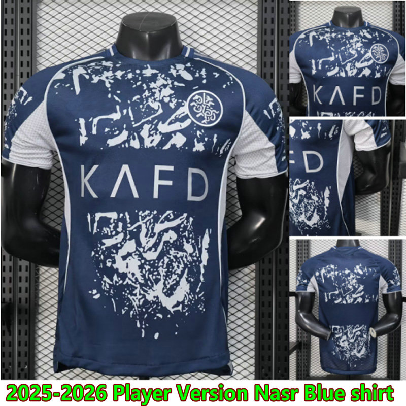 25 26 player version nasr soccer jerseys 2025 2026 football shirt blue kit camesita de futol