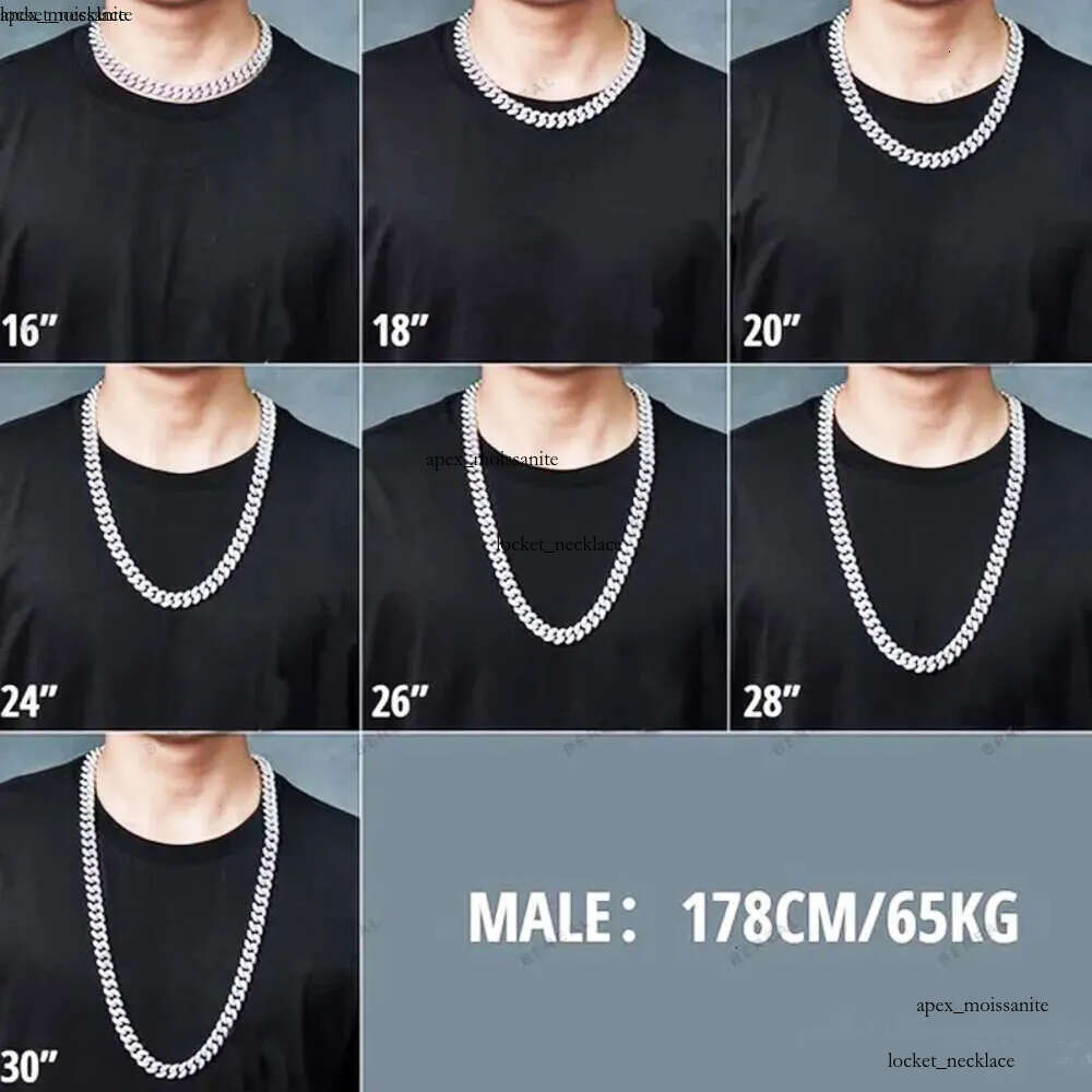 Wholesale 10K 14K 18K Solid Real Gold 8MM Cuban Link Chain Bracelet Iced Out Hip Hop Moissanite Necklace Fine Jewelry Men Women