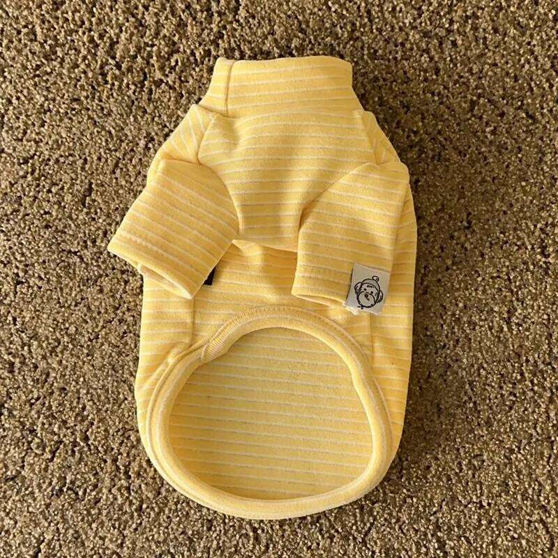 Pet Bottoming Shirt Teddy Beige Striped Vest Bichon Frise Winter Warmth Clothes Maltese Soft two-legged Clothing XS-XL XJ251225