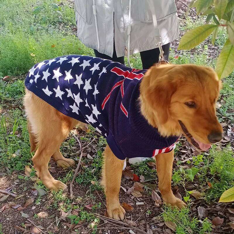 Autumn Winter Big Dog Sweater Classic Elk Print Pet Clothes for Medium Large Dogs Doberman Golden Retriever honden kleding XJ251225