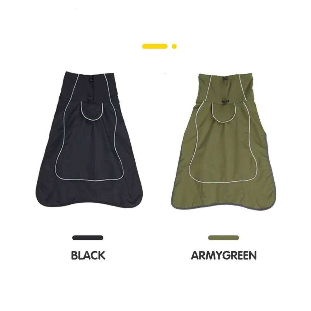 Waterproof Big Clothes Adjustable Reflective Strip Design Vest Jacket Thickened Pet Dog Coat Autumn Winter XJ251225