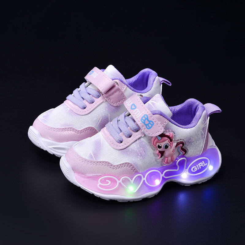 kids sneakers with lights casual flat board girls shoes lightweight footwear young baby toddler shoes size 2230