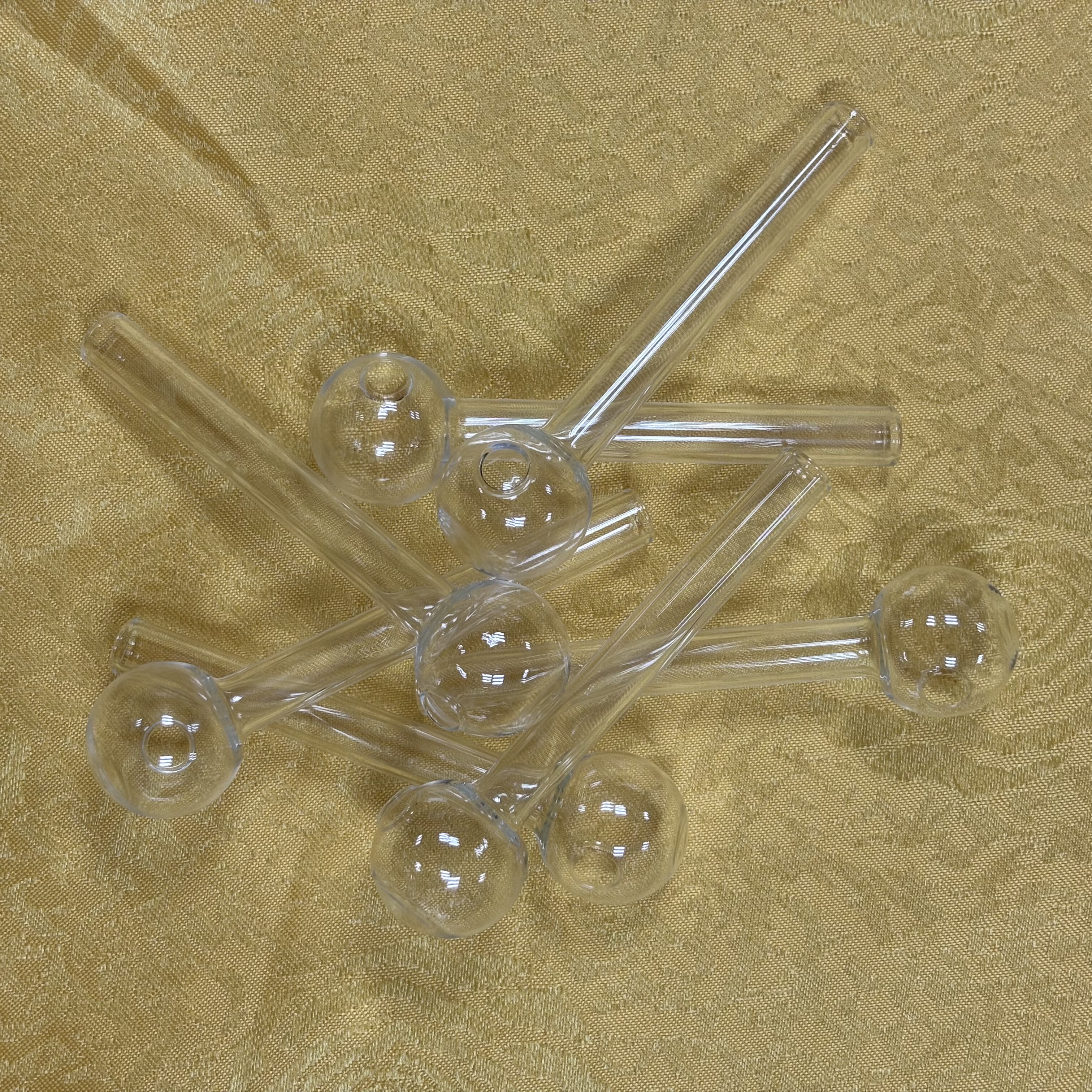 STOCK IN USA, 9 pcs High Borosilicate Glass Oil Burner Pipe, high quality 4inch glass tube smoking water pipes Smoking Accessories, 3-7 Days Delivery 