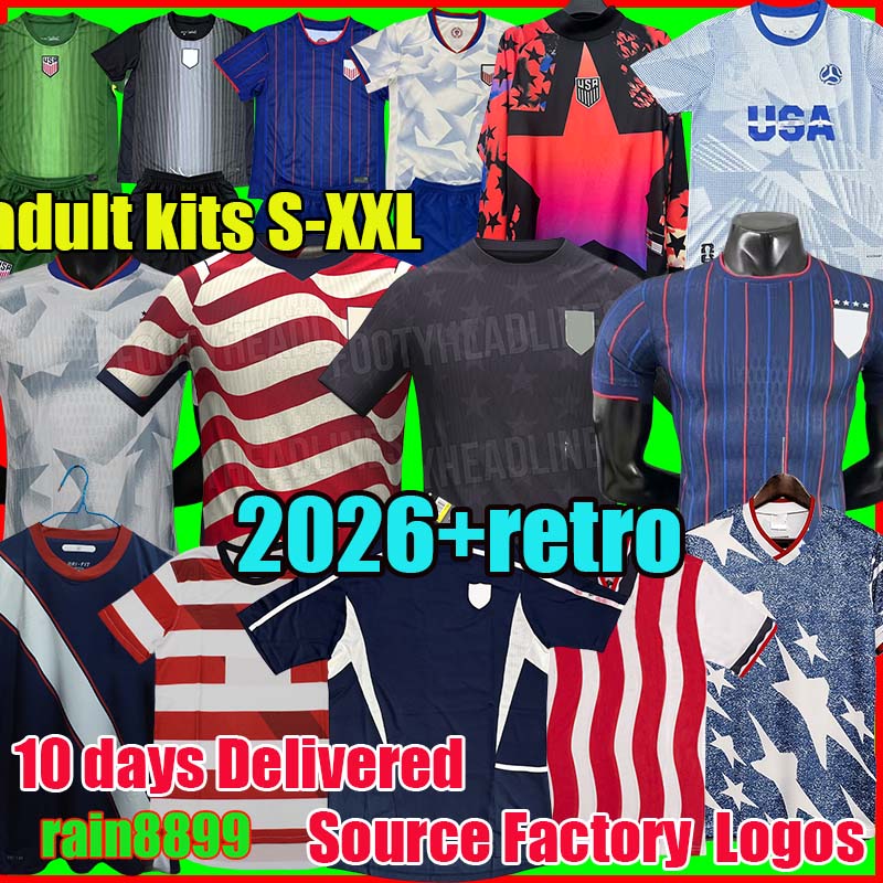 2025 2026 PULISIC MCKENNIE Football Jersey ERTZ ALTIDORE PRESS WOOD MORGAN LLOYD 25 26 America Football Shirt United States Camisetas USA USMNT