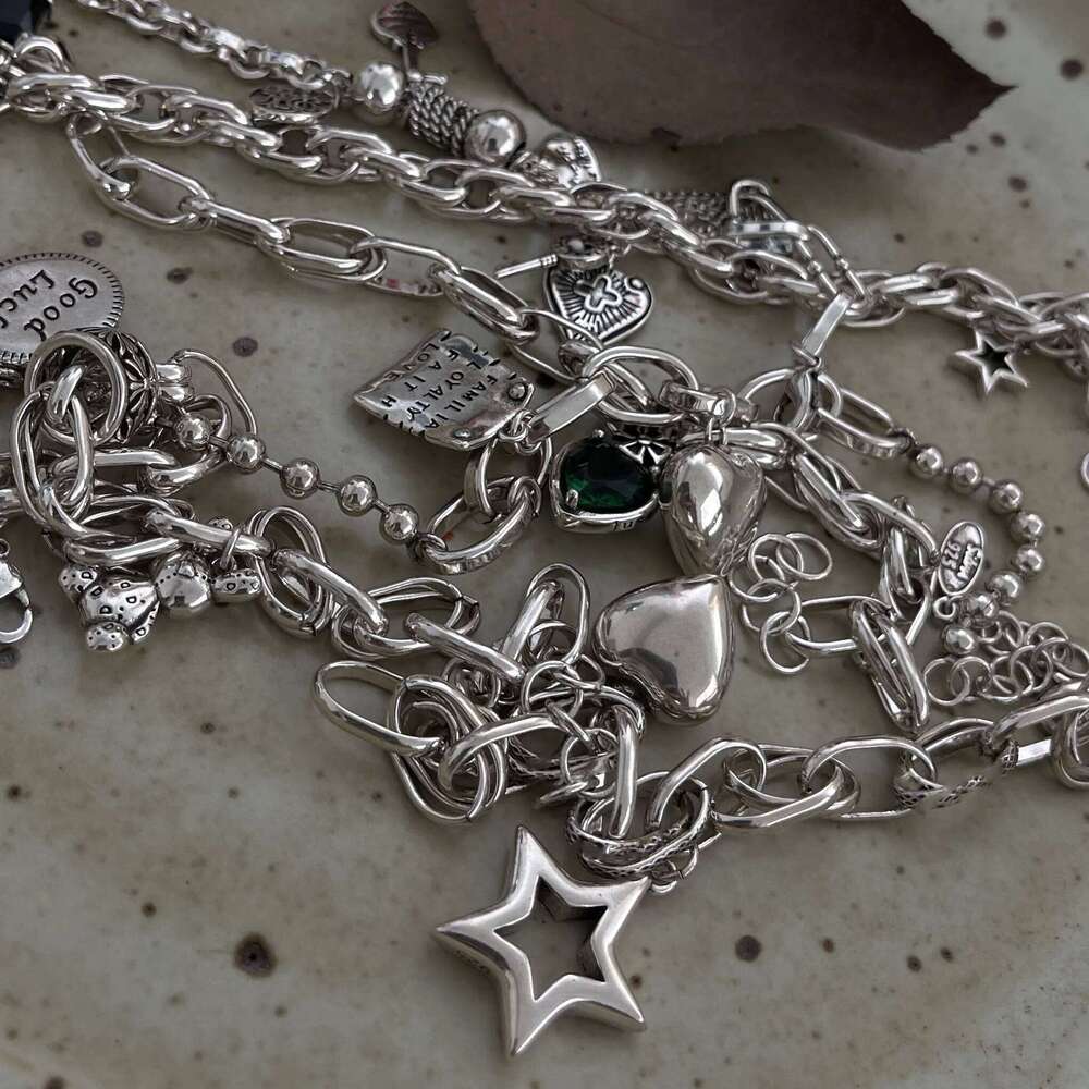 925 Sterling Silver Bracelets for Women Men Accessories Trend Vintage Narow Ball Star Pendant Party Jewelry Gift