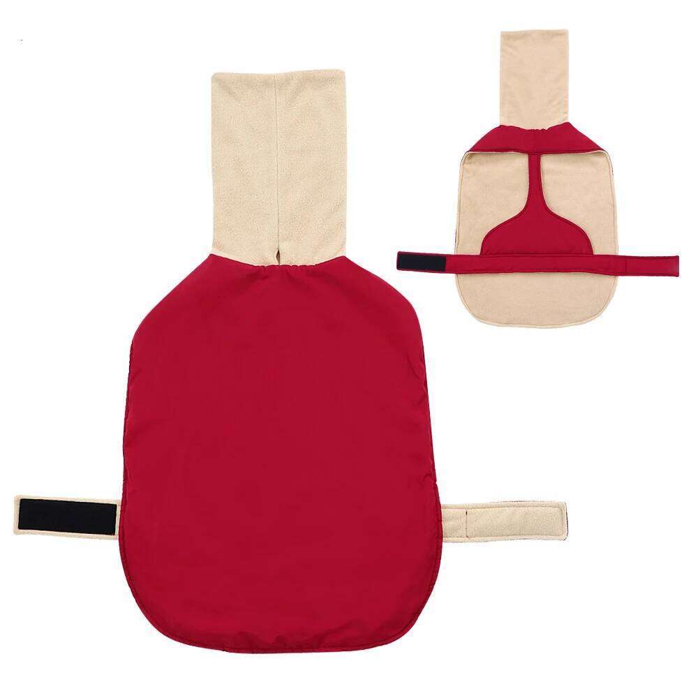 Winter Warm Clothes Waterproof Thick Jacket Clothing Red Black Dog Coat with Leash Hole for Medium Large Dogs Greyhound XJ251225