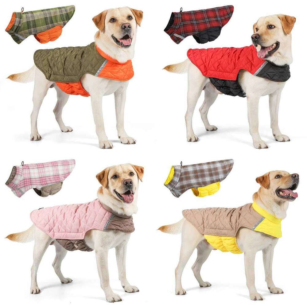Reversible Winter Jacket Cozy Reflective Waterproof Warm Garment Dog Clothes Outdoor Windproof Pet Apparel XJ251225