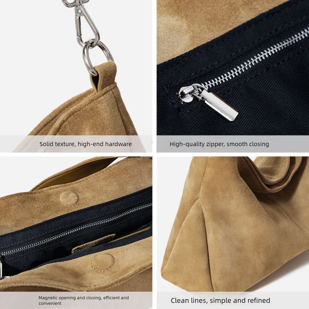 Luxury Hobo Retro Genuine Leather Luxury Light Luxury Tote Bag Large Capacity Women's Handbag Matte Leather Shoulder Bag SENYY