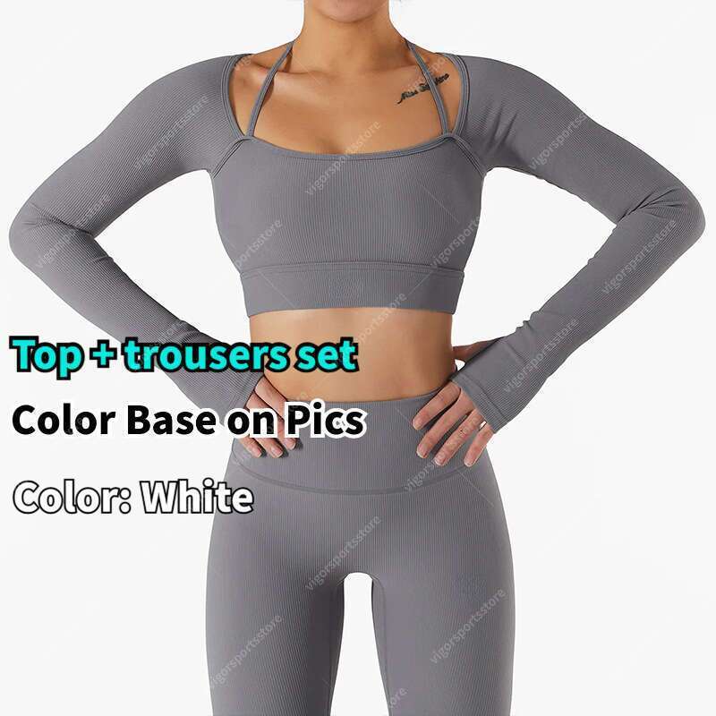 Must-Have Textured Yoga Set: Long-Sleeve Cropped Top + Shorts + Pants | Sweat-Wicking, Versatile for Active Workouts