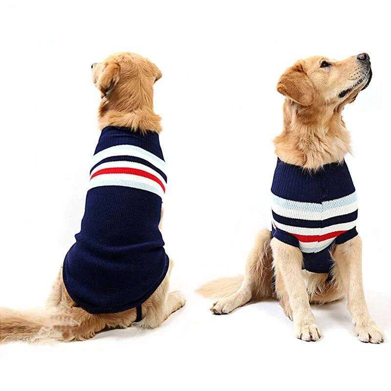 Big Dog Christmas Sweater Thick Warm Winter Pet Clothes Turtleneck Pullover Knitwear Reindeer Outfit for Small Medium Large Dogs XJ251225