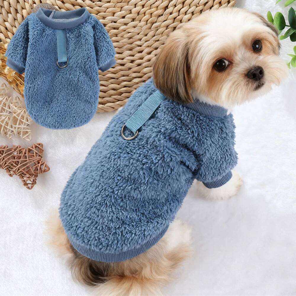 Classic Puppy Dog Sweater for Small Dogs Winter Pet with Buckle Chihuahua Shih Tzu Maltese Pullovers mascotas Clothes XJ251225
