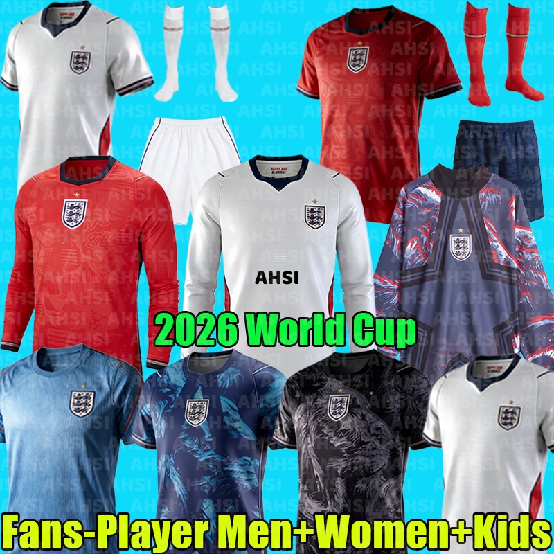 2026 ENGLAND World Cup 26 27 Kit BELLINGHAM KANE Soccer Jerseys SAKA Player Version PALMER RICE england Football Shirts MAINOO FODEN kids Women Goalkeeper training