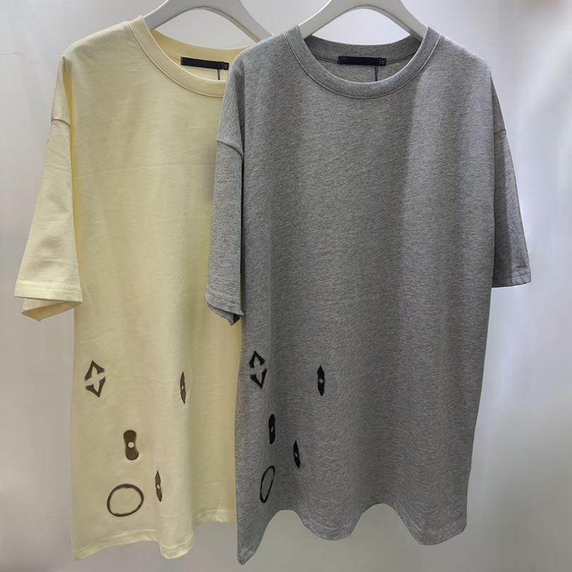 Casual Loose Tees Women Stylish Applique Short Sleeve T Shirt For Couple Simple Clothes Designer Summer T Shirts