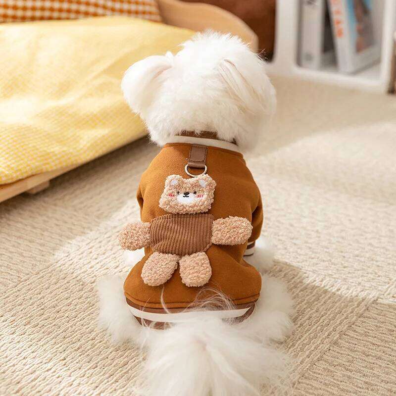 Pet Clothes Cute Print Hoodies for Small Dogs Winter Coat Puppy Costume Chihuahua Bichon Pug Apparel Dog Warm Jacket XJ251225
