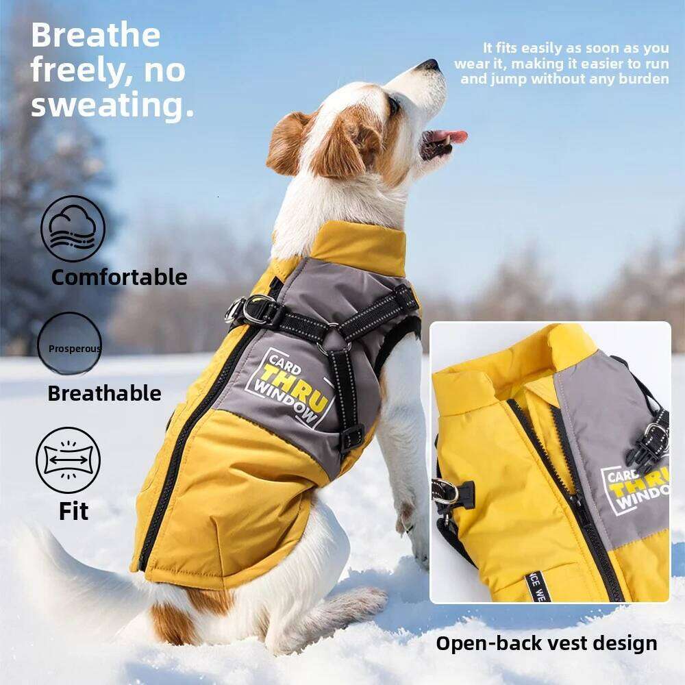 Waterproof Dog Coat for Small Breeds - Windproof Reflective Thermal Jacket with Breathable Lining & Leash Hole Outdoor Safety XJ251225