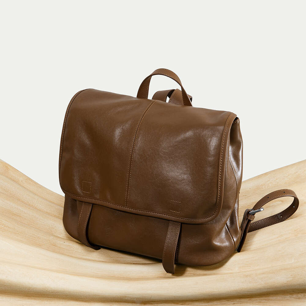 Luxury shoulder bag handbag Hobo commuting retro women's top layer cowhide backpack versatile rear vegetable tanned leather casual backpack trave