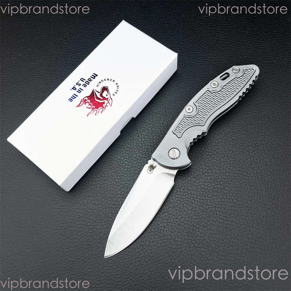 Rick Hinderer XM18 Assisted Pocket Folding Knife D2 Steel Blue/silver Aluminum Handle Portable Outdoor EDC Tactical Hunting Rescue Survival Tool 3300 