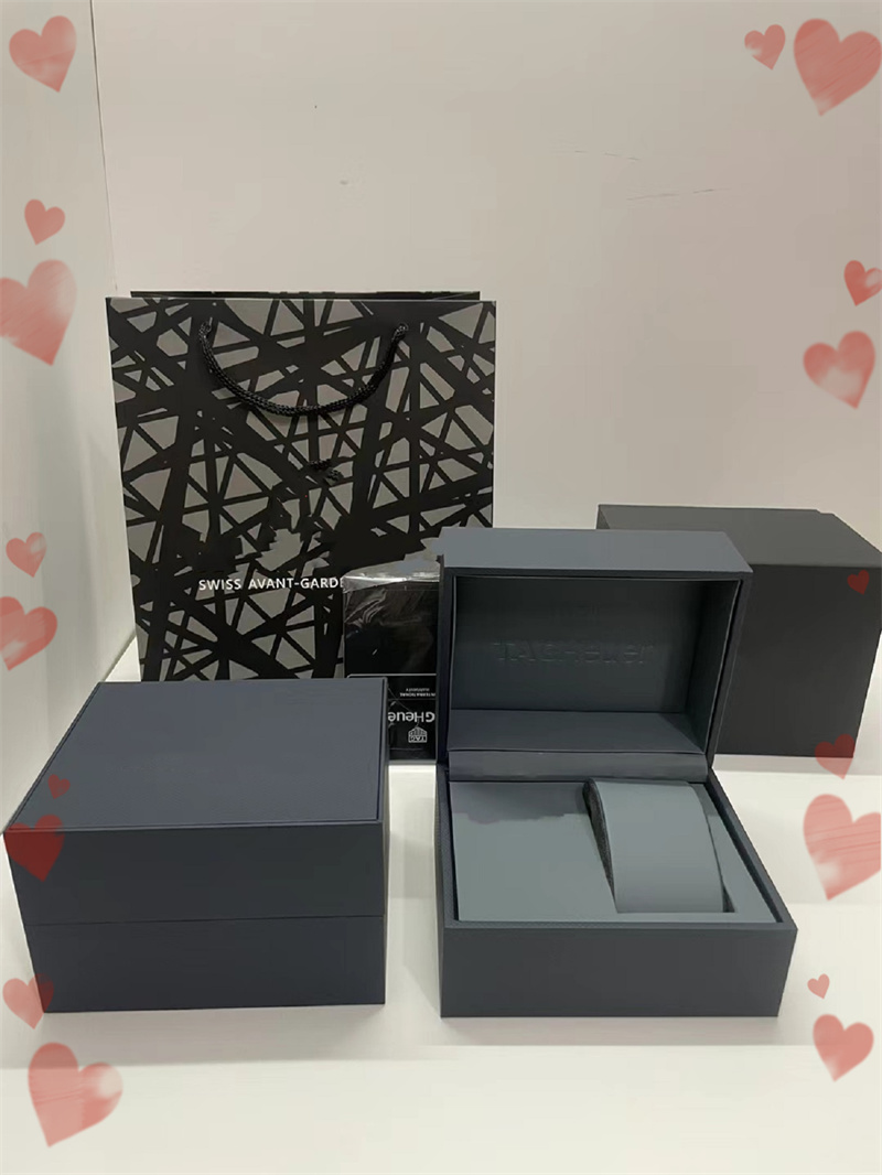 Heuer Original watches box Correct Matching Papers Security Gift Bag Top Watch Box for Boxes Booklets Watches Free Print Custom Card boxx Wristwatches