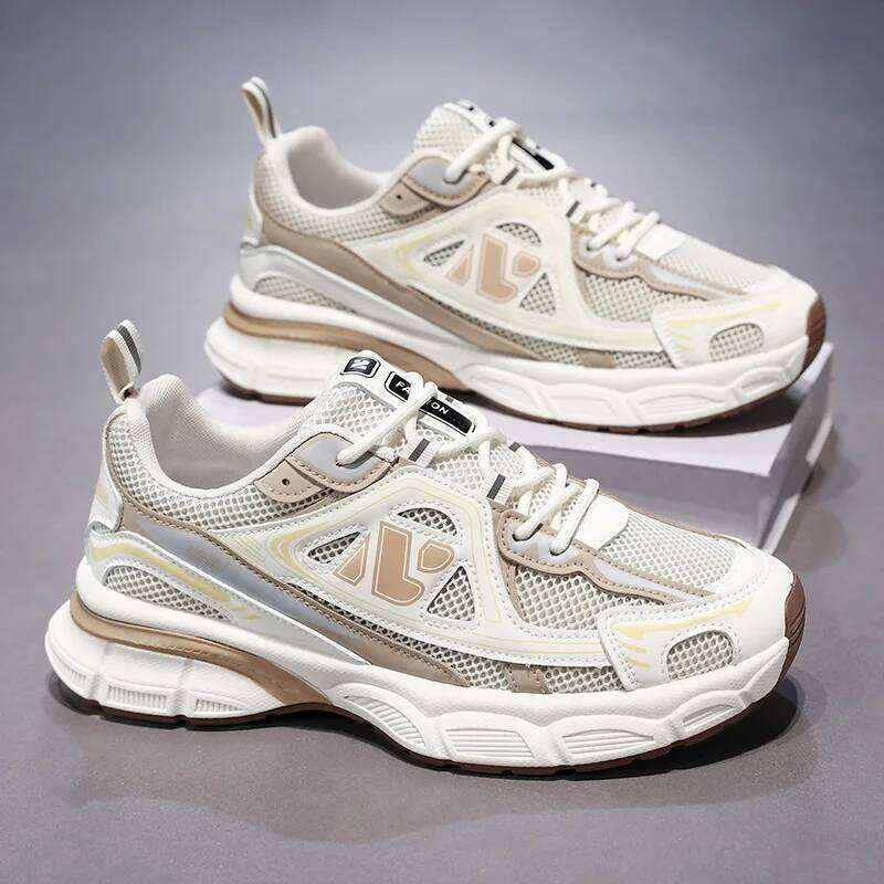 Men's Fashion Outdoor Casual Shoe Lace Up Platform Sneakers Comfort Running for Men Training Shoes Tenis Masculino 26L0108