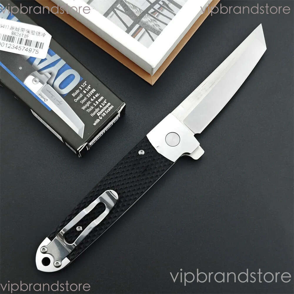 Outdoor Oyabun 26T Flipper Folding D2 Tanto Blade Nylon Wave Fiber Handle EDC Tool Tactical Survival Hunting Knife for Camping 535 15535 3300 565 556