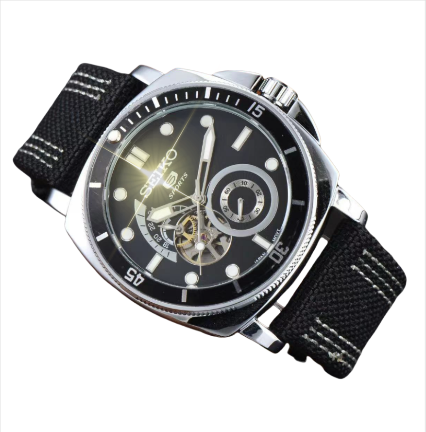 TOP Womens mens SEIKOity Automatic movement wristwatches comfortable rubber strap waterproof luminous top quality watches montre de luxe gold watch 0677