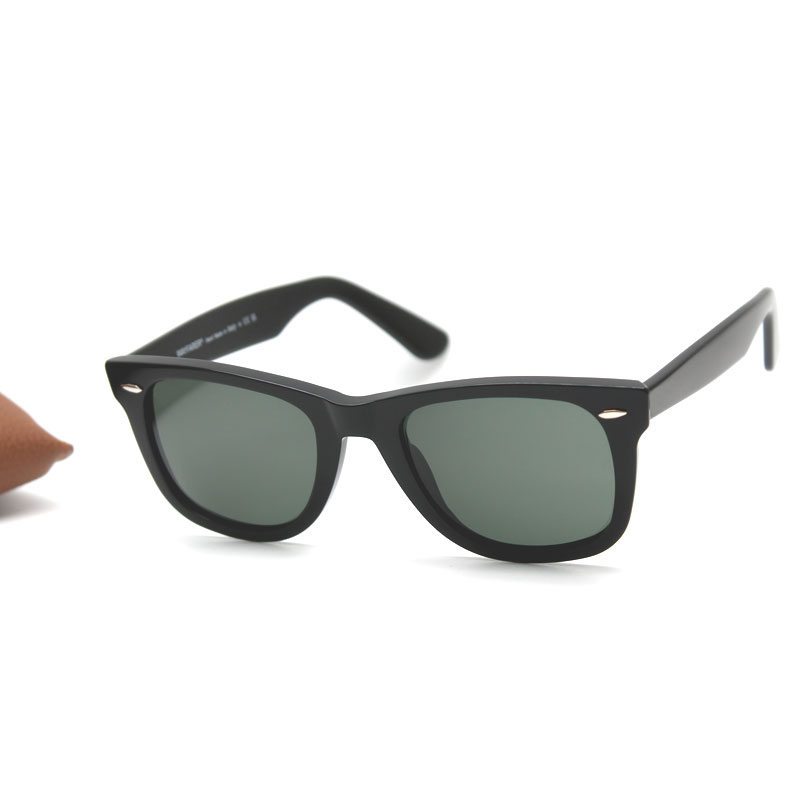 Hot Sell Classic 2140 Sunglasses Mens Fashion Square Black Frames Glasses Ladys Designer Green Lens Eyewear 52mm