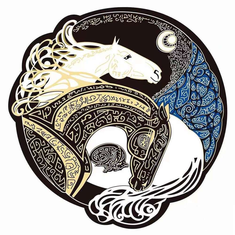 Placemat Light Luxury Fashion H Horse Print Pvc Waterproof Oilproof Leather Round Heat Insulation Coffee Coaster