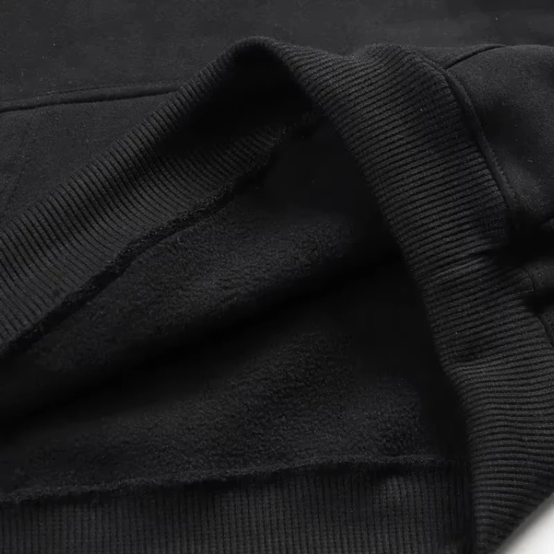 25 Winter Oversized Jumper Solid Color Warm Mens Fashion Crew Neck Sweater Casual Loose Sweatshirt Street Sportswear 260107