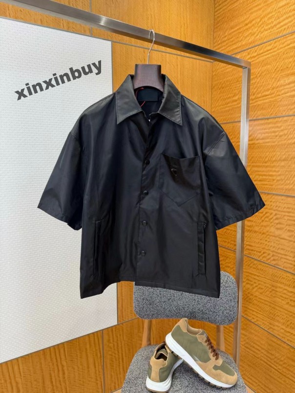 xinxinbuy Men designer Tee t shirt 2026 nylon letters jacquard short sleeve women gray blue black red green S-2XL