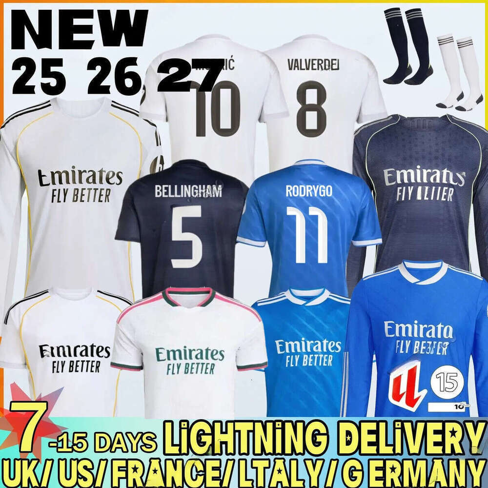 Reals Madrid 2025 Soccer Jerseys MBAPPE BELLINGHAM TRENT VINI JR Children 25 26 27 Football Shirt Top Valverde Endrick RODRYGO CAMAVINGA Camiseta Jersey Kids