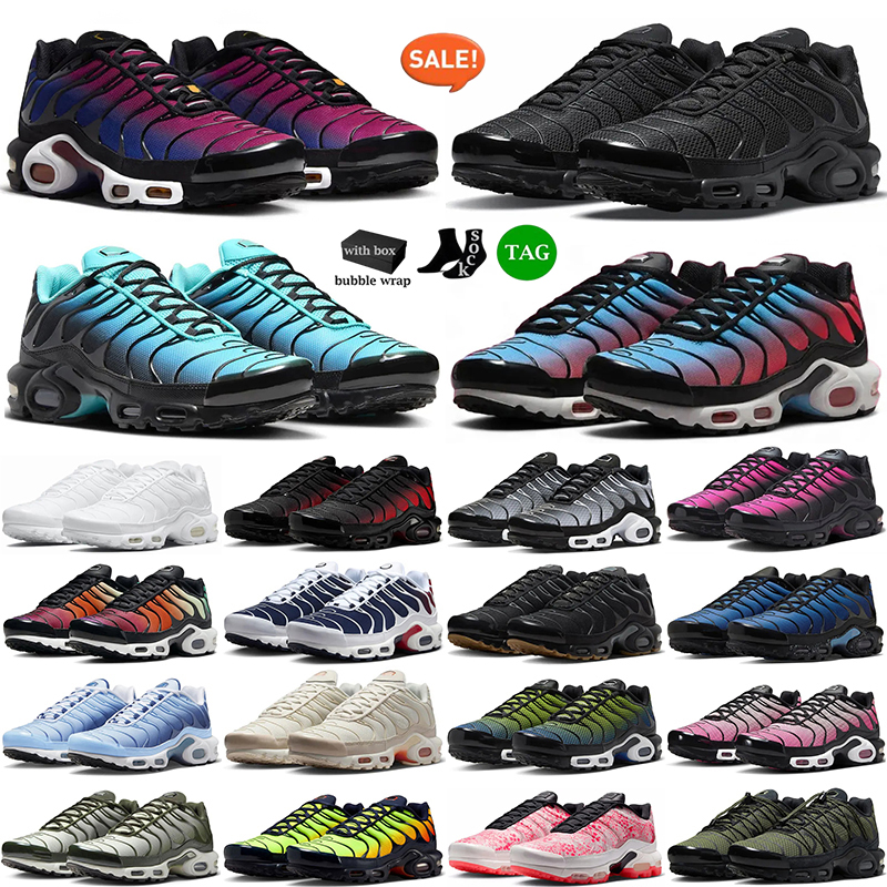 With Box Men Women Tn Plus Running Shoes Designer Sneakers Triple White Black Unity Sky Blue Marseille Fashion Tnss Trainers Sports Shoes Platform chaussures