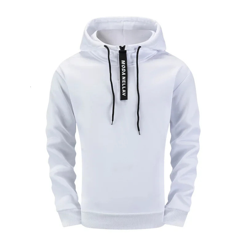 Mens Half Zip Hoodie Solid Color V-neck Sweatshirt Tracksuit High Quality Sports Jogging Man Clothing Casual Autumn Winter Tops 251231