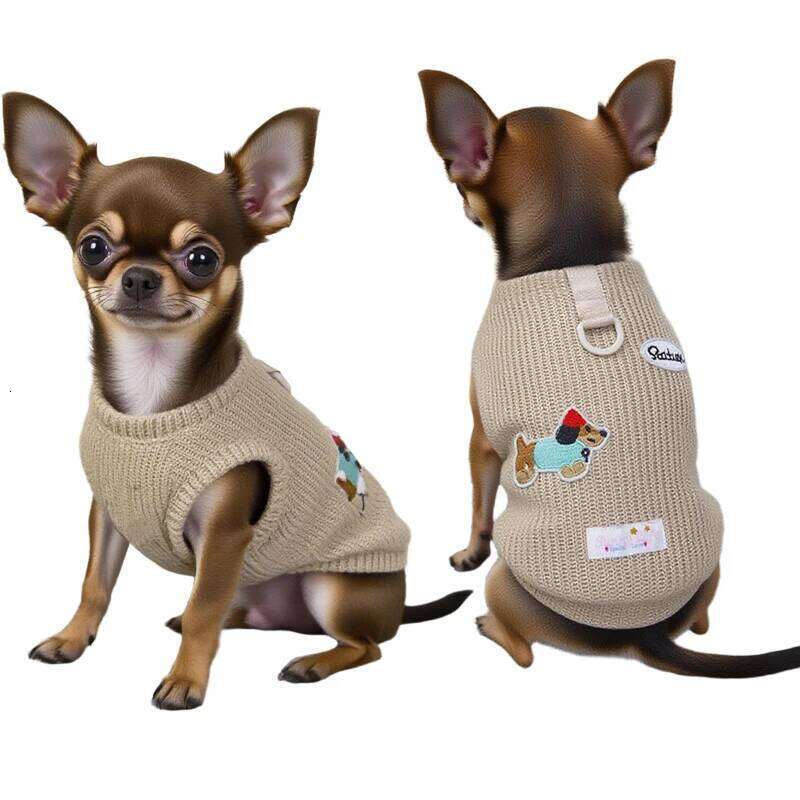 Dog Sweater Small Dogs, Knitted Pullover Pet Apparel Winter Puppy Clothes for Chihuahua Yorkie XJ251225
