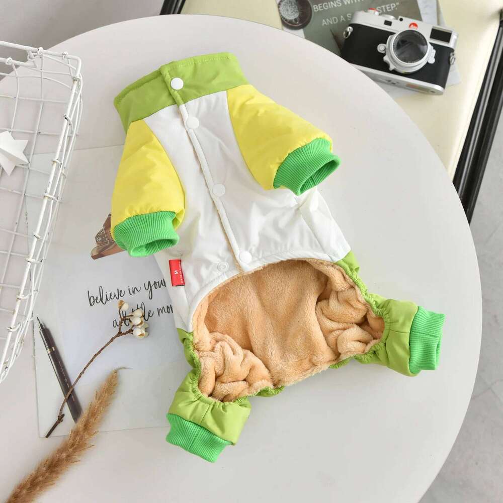 Windproof Dog Down Jacket Winter Warm Pet Overalls For Small Medium Size Animal Puppy Snow Suit S 4XL Green Yorkshire Clothing XJ251225