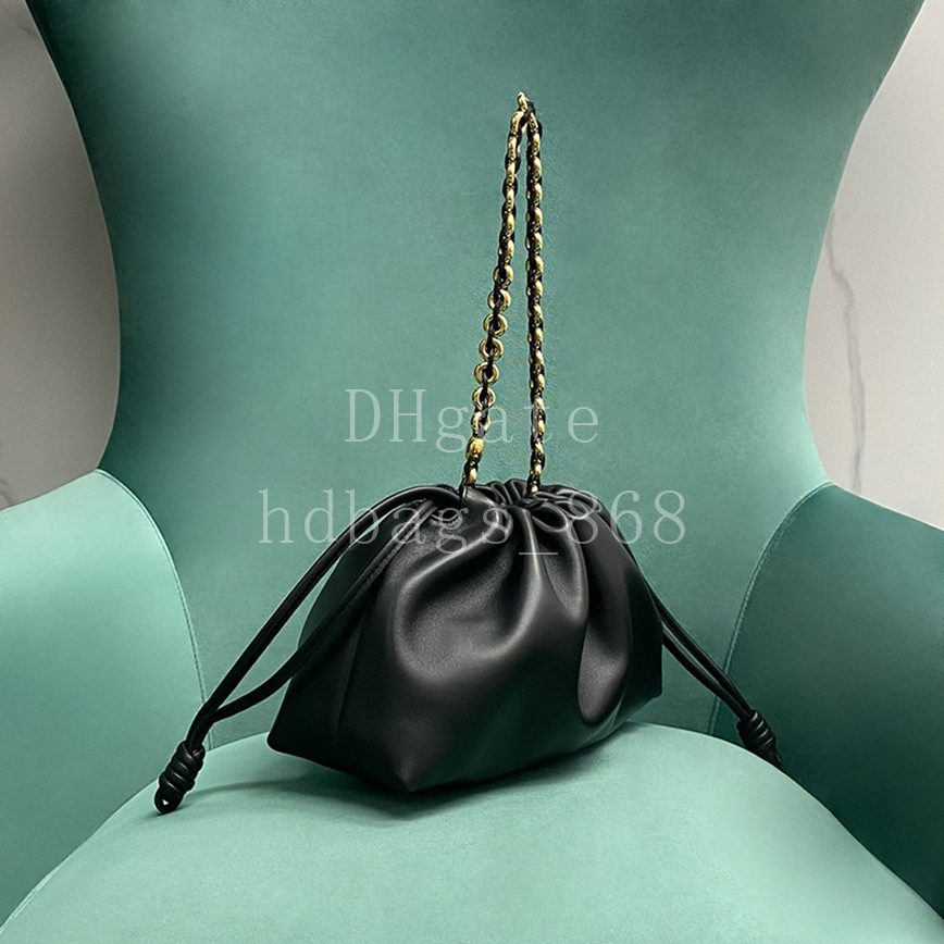 Mirror quality Designer Handbag Shoulder Bag Luxury Soft Lambskin Leather Crossbody Bags Drawstring Bucket bag Chain bag 30cm With Box