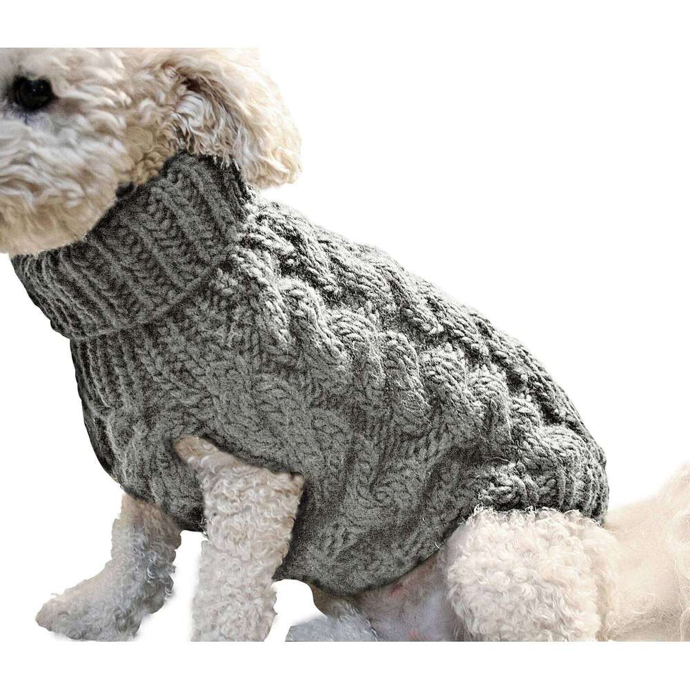 Puppy Dog Sweaters for Small Medium Dogs Cats Clothes Winter Warm Pet Turtleneck Chihuahua Vest Soft Yorkie Coat Teddy Jacket XJ251225