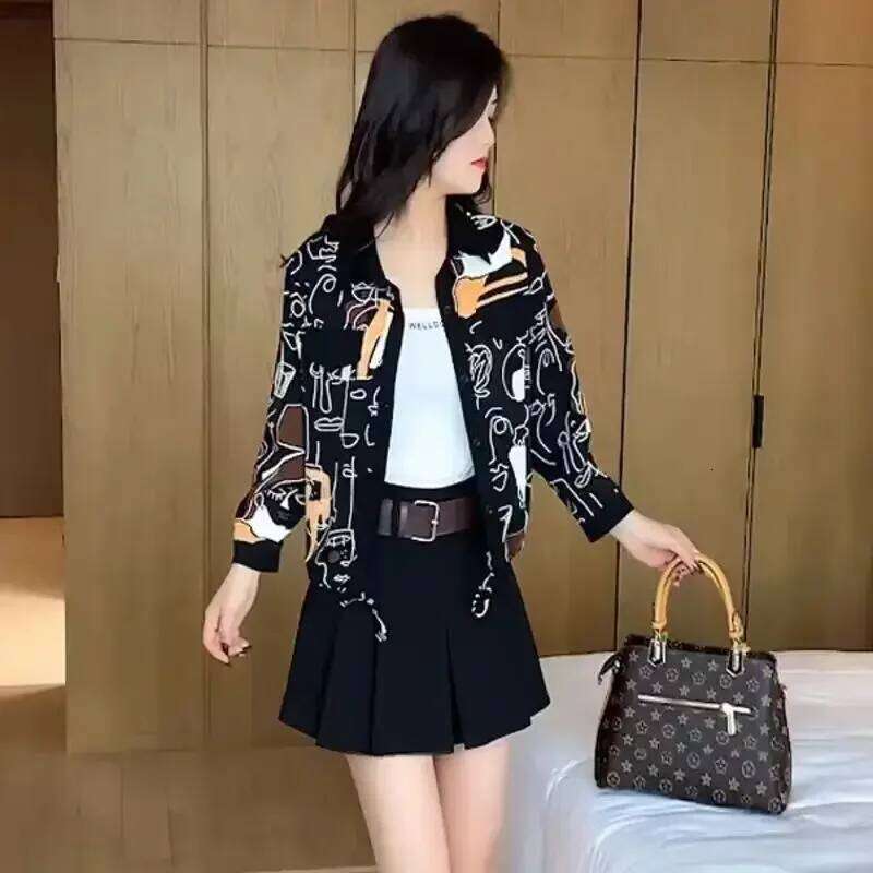 SANRAN Summer New Plus Size Chiffon Long Sleeve Sun Protection Dress Air Conditioner Shirt Women's Casual Short Jacket Baseball ANDIDASHI