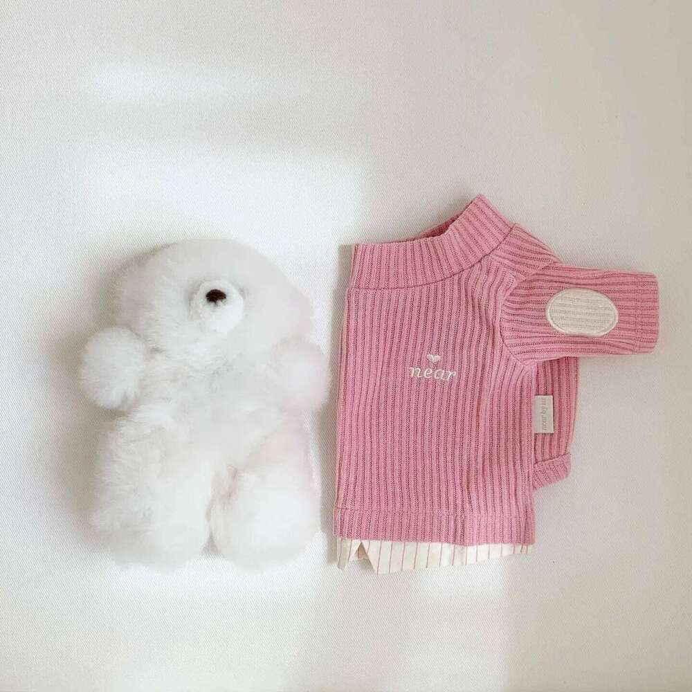 Bichon Frise Knitted Vest Autumn Pet Warmth Clothes Teddy Patchwork Embroidered Faux Two-Piece Bottoming Shirt XJ251225