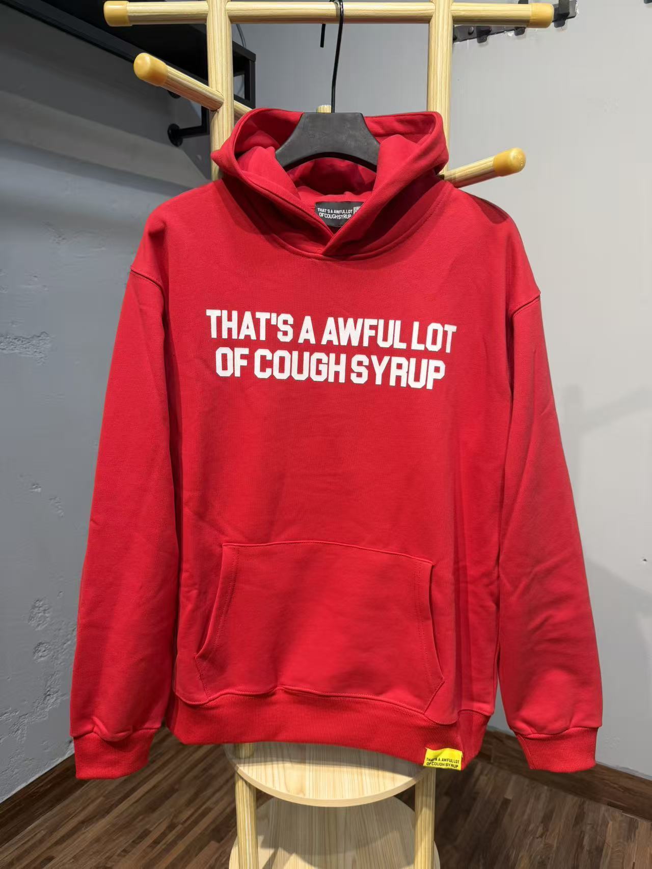 awful lot of caugh syrup mens hoodie designer hoodie Cotton Casual letter print hoodies autumn designer clothes winter Graphic shirt style coat S-XL