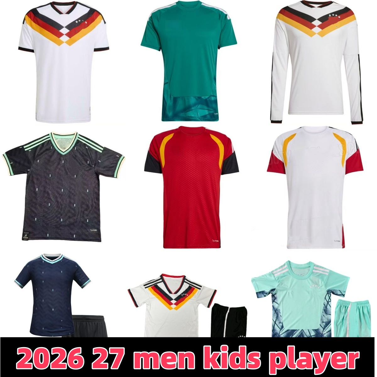 2026 Germany jerseys 26 27 Anniversary soccer jersey Kit blue goalkeeper KLINSMANN Retro football shirts men kids sets fans player version