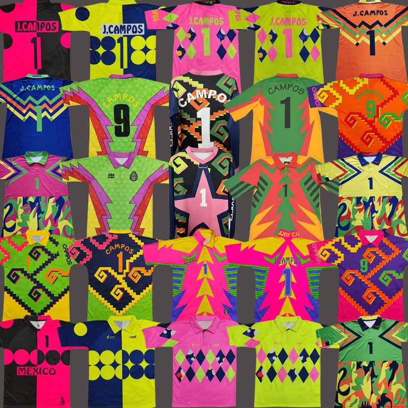 Badfriend Jorge Campos Kits GK Retro Jorge Campos Soccer Jersey El inmortal Football Shirts Goalkeeper Kit J Navarrete bright contributed portero goalie mexico top