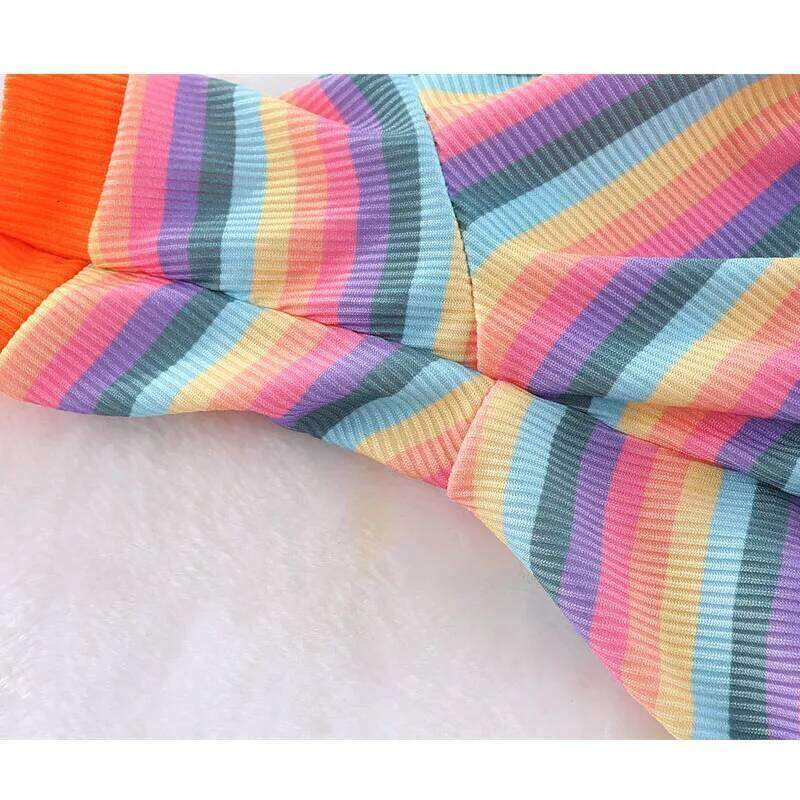 Strips Cardigan Dog Button Jumpsuit Pajamas For Small Medium Dogs Four Leg Clothes Pet Bodysuit Onesie Puppy Hoodie Pant XJ251225