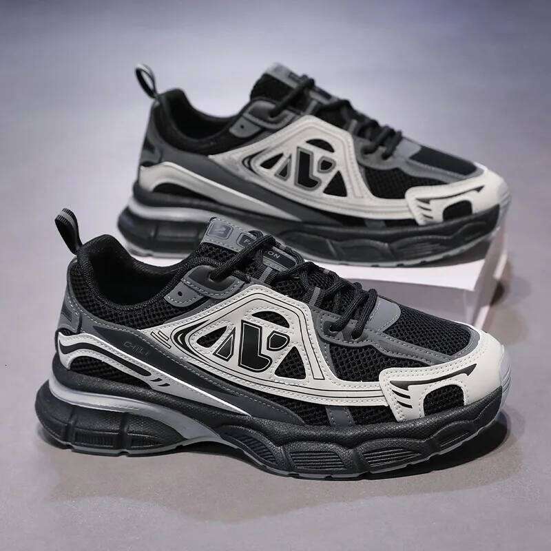 Men's Fashion Outdoor Casual Shoe Lace Up Platform Sneakers Comfort Running for Men Training Shoes Tenis Masculino 26L0108