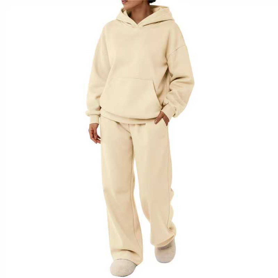 Women's Two Piece Pants Airplane Mode Travel Hoodie Oversize Sweatshirt With Eye Mask Solid Color Loose Casual Sport Running Plus Size Comfort