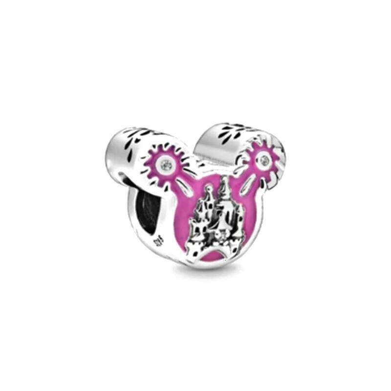 Designer jewelry Disney 925 Silver Miniso Minnie Headband Pendant Clip Mickey Necklace Ring Open Fit Original Bead Bracelets DIY Accessories luxury Je