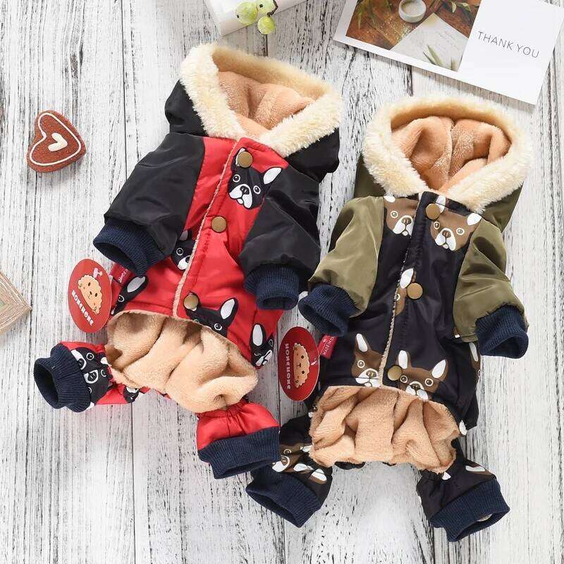 New French Bulldog Costumes Dog Winter Warm Snow Down Jacket Coat For Puppies Small Medium Animal Pugs Pet Cat Clothes Goods XJ251225
