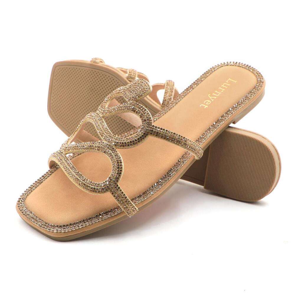 Lurnyet Women's Slide Sandals Braided Strap Shoes RAIN-5
