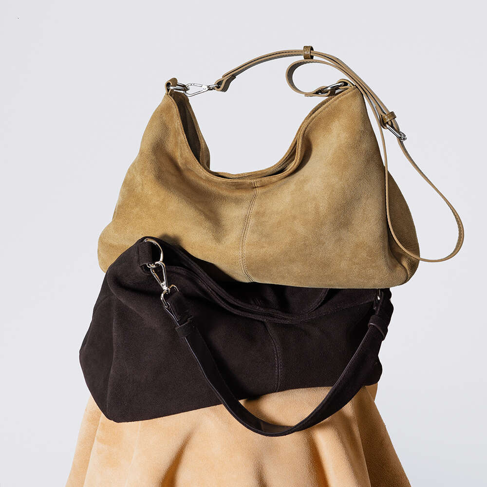 Luxury Hobo Retro Genuine Leather Luxury Light Luxury Tote Bag Large Capacity Women's Handbag Matte Leather Shoulder Bag SENYY