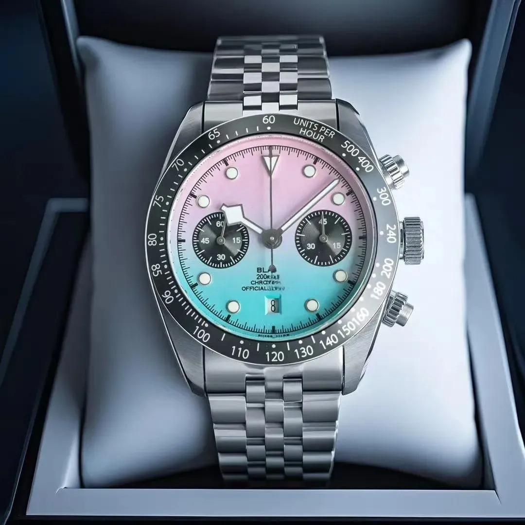 U1 Top-grade AAAAA Tudority Watch Luxury 5A High Quality Automatic Mechanical Movement Blue Dial Watches Reloj Chronograph Montre De Luxe Men Wristwatches