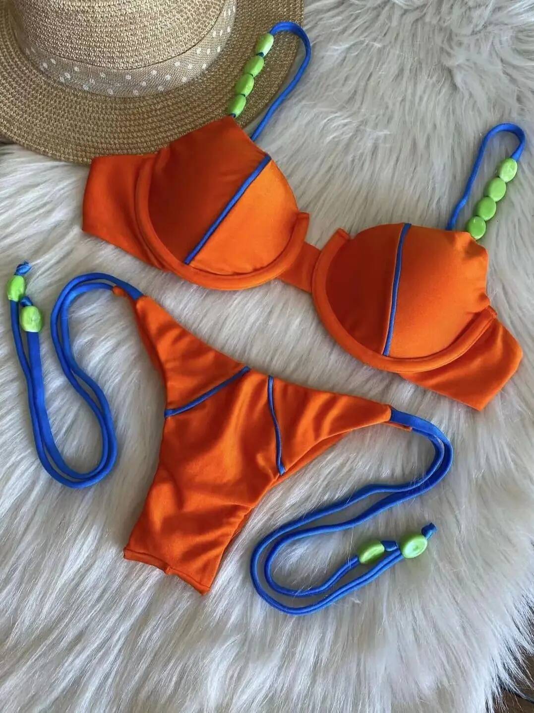 New Sexy Push up Bikini Set Swimsuit Women's low-waist Swimwear For Female Two Piece Beachwear 2023 Bathing Suit dongdumaoyi
